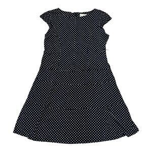 Olivia Matthews Navy Polka Dot A-line Dress 16